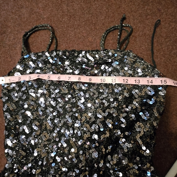 Unbranded Sequin Prom Dress Size 7/8 Black And Silver - Picture 2 of 9